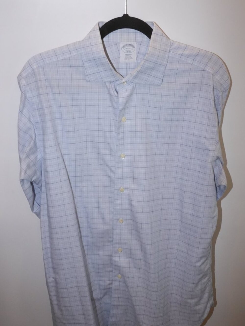 Brooks Brothers Dress Shirt Regent Non-Iron Blue 16-2/3